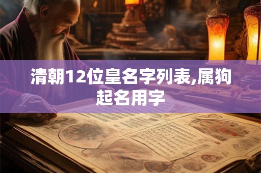 清朝12位皇名字列表,属狗起名用字
