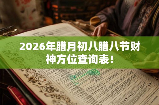 2026年腊月初八腊八节财神方位查询表！
