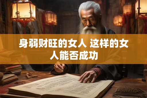 身弱财旺的女人 这样的女人能否成功