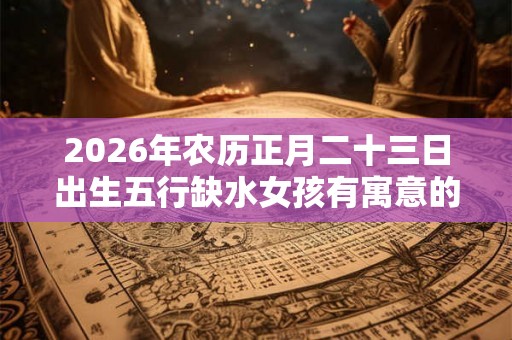 2026年农历正月二十三日出生五行缺水女孩有寓意的名字 2026年农历正月二十三日出生五行缺水女孩有寓意的名字