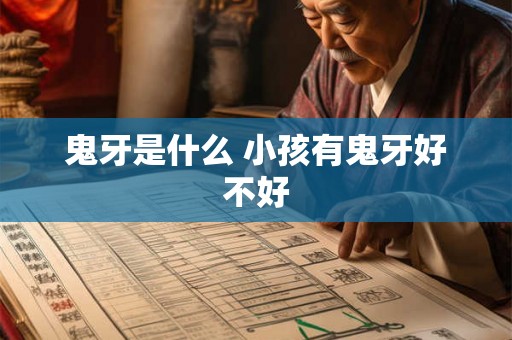 鬼牙是什么 小孩有鬼牙好不好