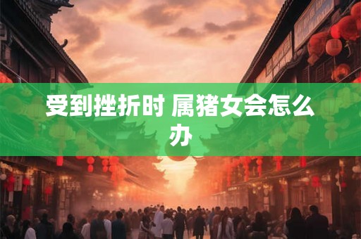 受到挫折时 属猪女会怎么办