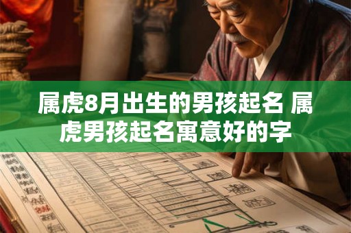 属虎8月出生的男孩起名 属虎男孩起名寓意好的字