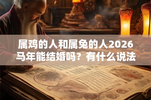 属鸡的人和属兔的人2026马年能结婚吗？有什么说法吗？