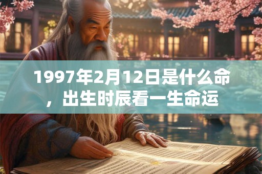 1997年2月12日是什么命,出生时辰看一生命运 1997年2月12日是什么命,出生时辰看一生命运