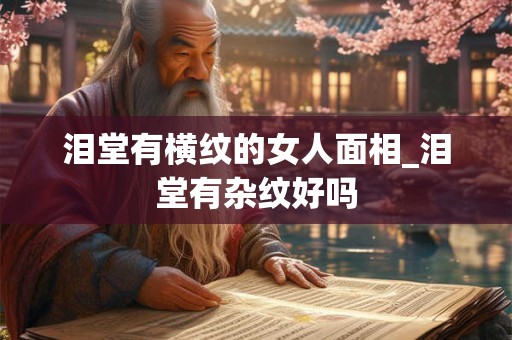 泪堂有横纹的女人面相_泪堂有杂纹好吗