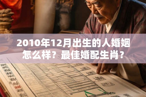2010年12月出生的人婚姻怎么样?最佳婚配生肖? 2010年12月出生的人婚姻怎么样?最佳婚配生肖?