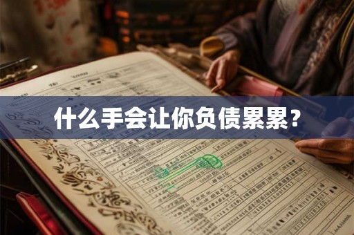 什么手会让你负债累累? 什么手会让你负债累累?