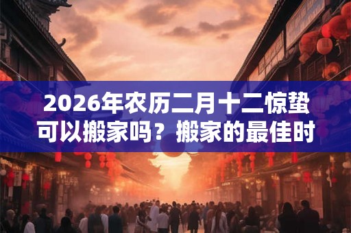 2026年农历二月十二惊蛰可以搬家吗?搬家的最佳时间? 2026年农历二月十二惊蛰可以搬家吗?搬家的最佳时间?