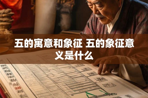 五的寓意和象征 五的象征意义是什么