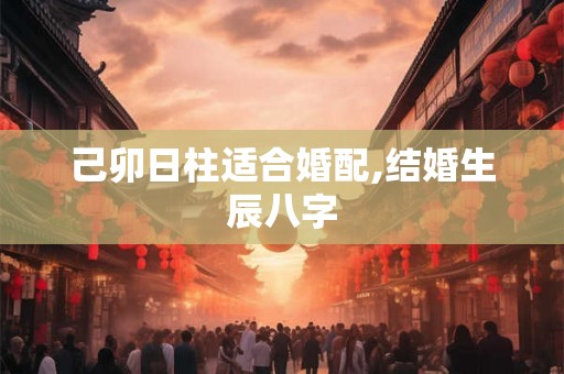 己卯日柱适合婚配,结婚生辰八字