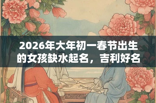 2026年大年初一春节出生的女孩缺水起名，吉利好名字取名大全