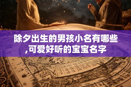 除夕出生的男孩小名有哪些,可爱好听的宝宝名字