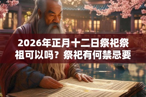 2026年正月十二日祭祀祭祖可以吗？祭祀有何禁忌要注意？