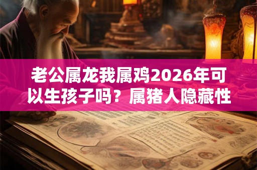 老公属龙我属鸡2026年可以生孩子吗?属猪人隐藏性格? 老公属龙我属鸡2026年可以生孩子吗?属猪人隐藏性格?