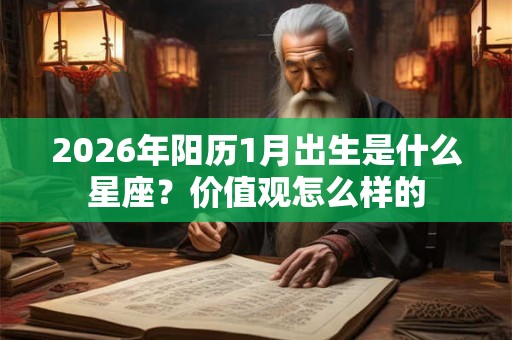 2026年阳历1月出生是什么星座？价值观怎么样的