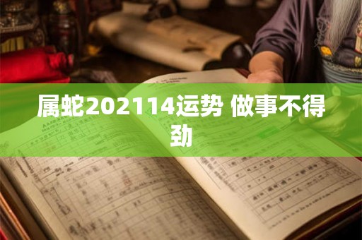 属蛇202114运势 做事不得劲