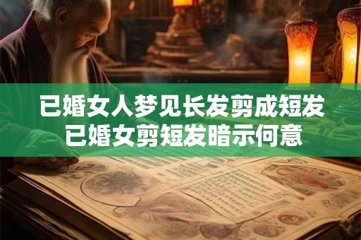 已婚女人梦见长发剪成短发 已婚女剪短发暗示何意