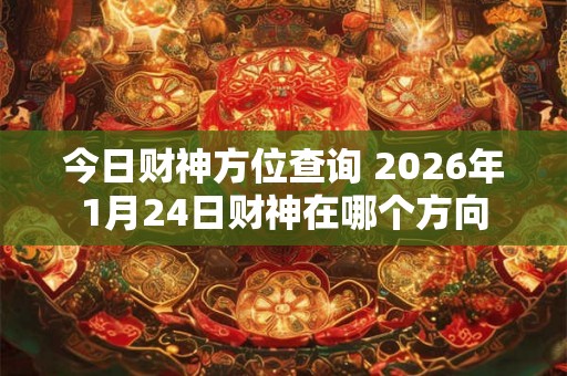 今日财神方位查询 2026年1月24日财神在哪个方向