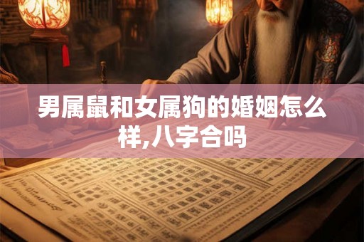 男属鼠和女属狗的婚姻怎么样,八字合吗