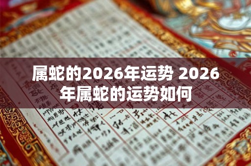 属蛇的2026年运势 2026年属蛇的运势如何 属蛇的2026年运势 2026年属蛇的运势如何
