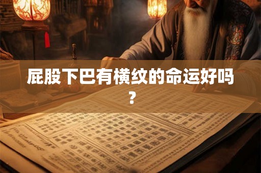 屁股下巴有横纹的命运好吗？