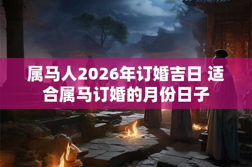 属马人2026年订婚吉日 适合属马订婚的月份日子