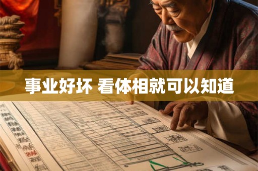 事业好坏 看体相就可以知道 事业好坏 看体相就可以知道