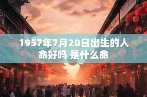 1957年7月20日出生的人命好吗 是什么命 1957年7月20日出生的人命好吗 是什么命