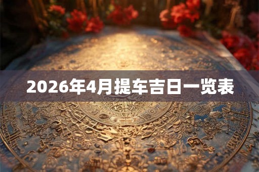 2026年4月提车吉日一览表