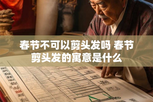 春节不可以剪头发吗 春节剪头发的寓意是什么
