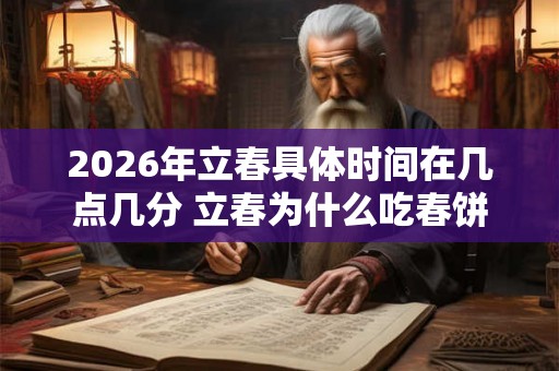 2026年立春具体时间在几点几分 立春为什么吃春饼