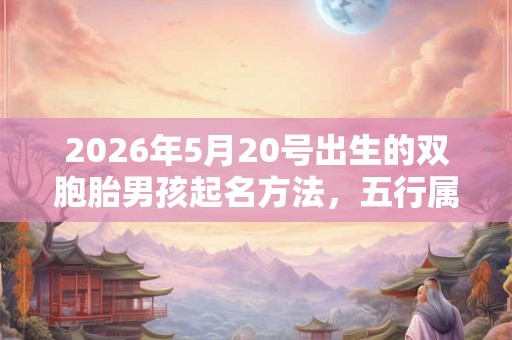 2026年5月20号出生的双胞胎男孩起名方法，五行属什么