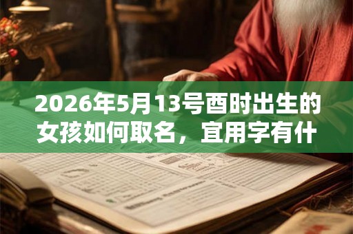2026年5月13号酉时出生的女孩如何取名,宜用字有什么 2026年5月13号酉时出生的女孩如何取名,宜用字有什么