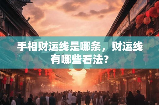 手相财运线是哪条，财运线有哪些看法？