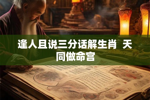逢人且说三分话解生肖  天同做命宫