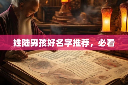 姓陆男孩好名字推荐，必看