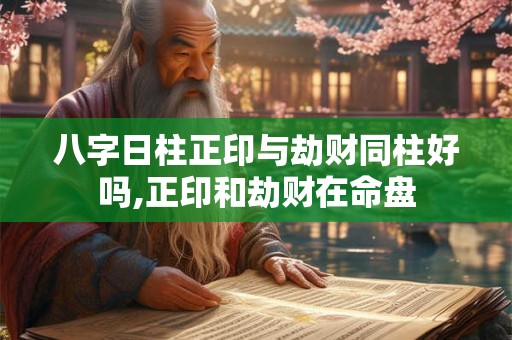 八字日柱正印与劫财同柱好吗,正印和劫财在命盘