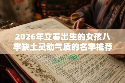 2026年立春出生的女孩八字缺土灵动气质的名字推荐