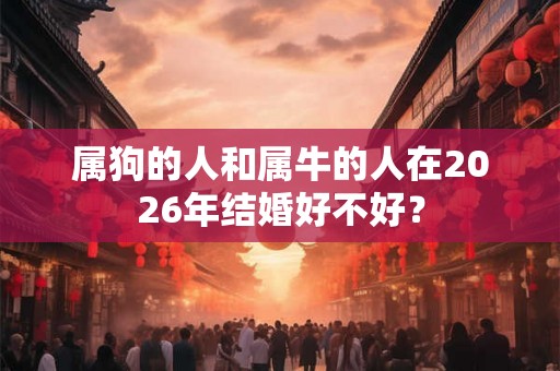 属狗的人和属牛的人在2026年结婚好不好？