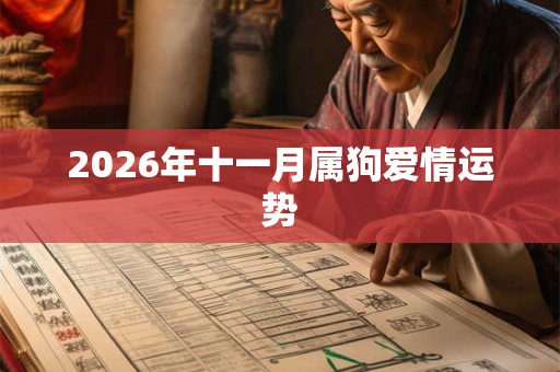 2026年十一月属狗爱情运势