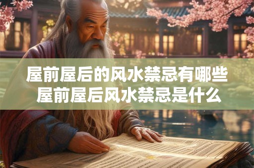 屋前屋后的风水禁忌有哪些 屋前屋后风水禁忌是什么