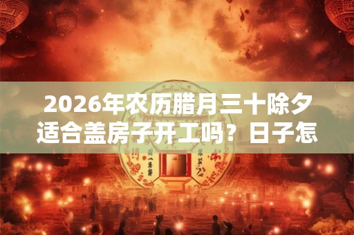 2026年农历腊月三十除夕适合盖房子开工吗？日子怎么样？