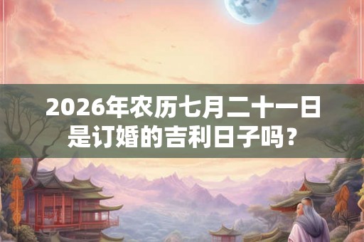 2026年农历七月二十一日是订婚的吉利日子吗? 2026年农历七月二十一日是订婚的吉利日子吗?