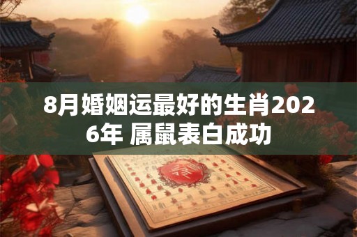8月婚姻运最好的生肖2026年 属鼠表白成功