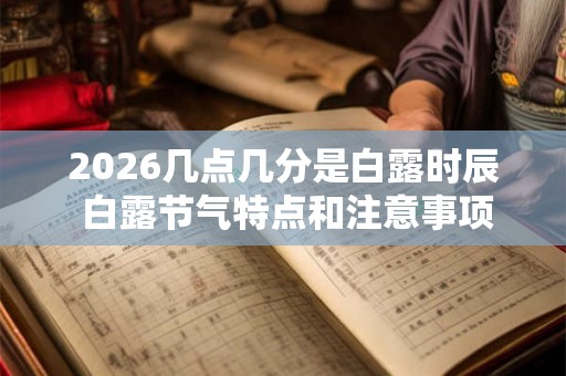 2026几点几分是白露时辰 白露节气特点和注意事项