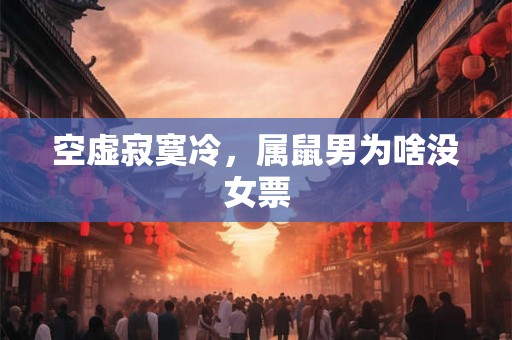空虚寂寞冷,属鼠男为啥没女票 空虚寂寞冷,属鼠男为啥没女票