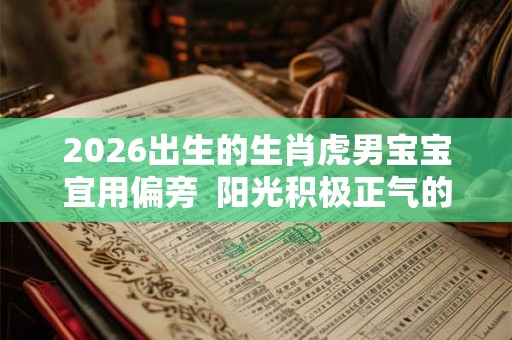 2026出生的生肖虎男宝宝宜用偏旁  阳光积极正气的男孩名