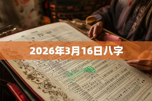 2026年3月16日八字 2026年3月16日八字