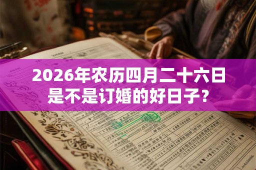 2026年农历四月二十六日是不是订婚的好日子? 2026年农历四月二十六日是不是订婚的好日子?
